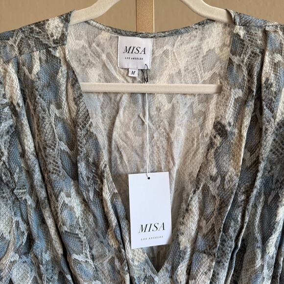 MISA Los Angeles Kaia Chiffon Dress Medium NWT Sold Out on Revolve - Picture 5 of 7